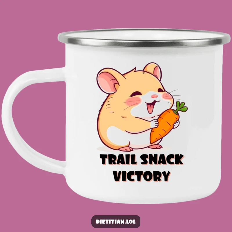 Funny Hamster Carrot Camp Mug: Happy Sips for Outdoor Adventures
