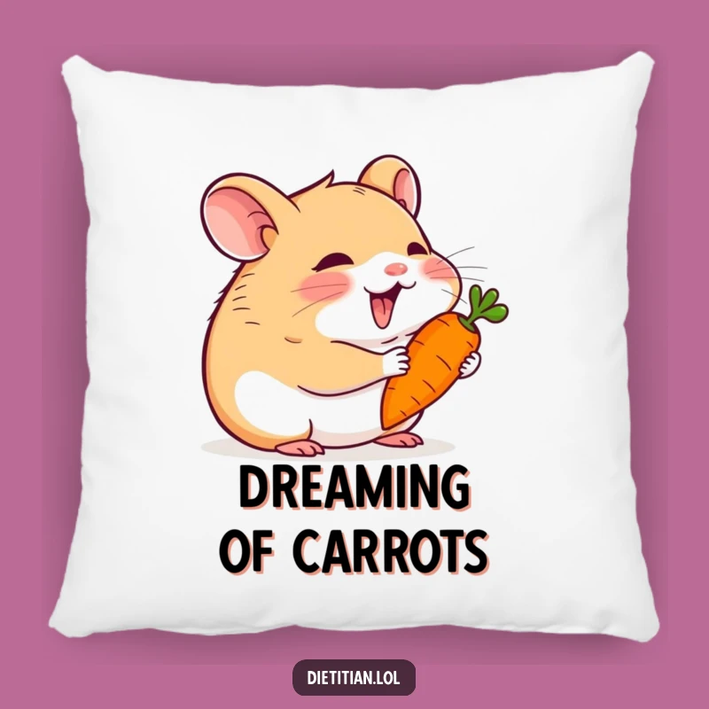 Funny Hamster Carrot Pillow: Comfy Cuteness for a Cheerful Home