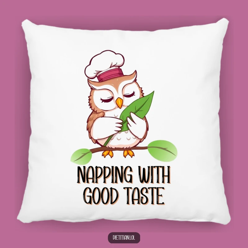 Funny Chef Owl Pillow: Cozy Comfort for Foodie Nooks