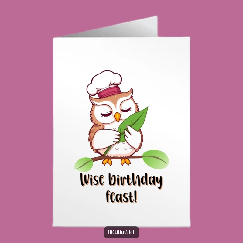 Free Printable Birthday Card: Chef Owl - Hilarious Culinary Downloadable Gift!