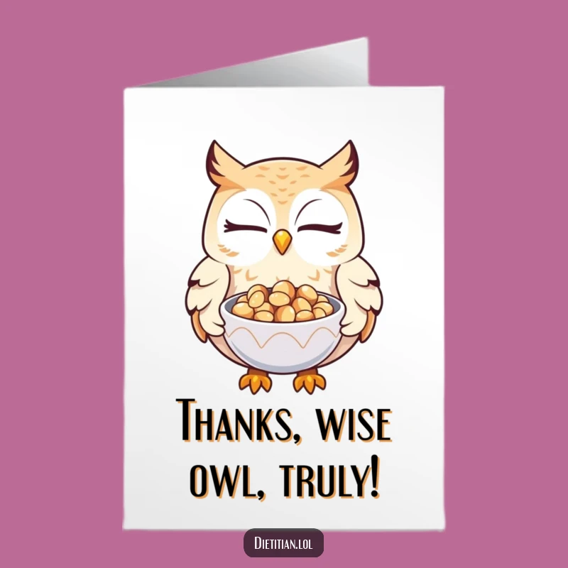 Free Printable Thank You Card: Owl's Seed Thanks, Grateful Downloadable Gift Idea