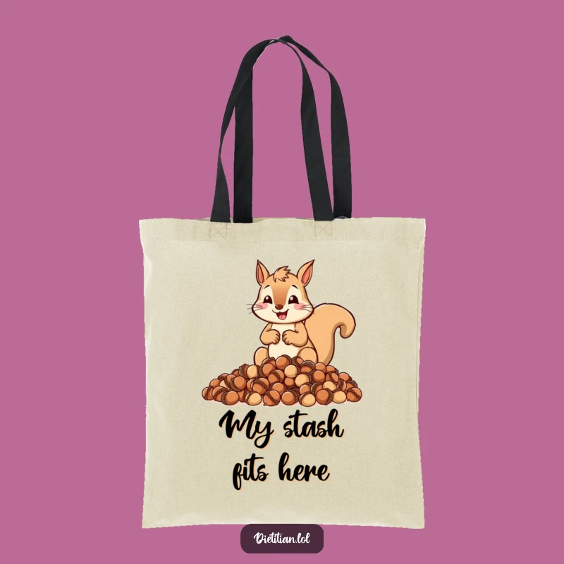 Funny Squirrel Acorn Tote Bag: Carry Your Treasures with Humor