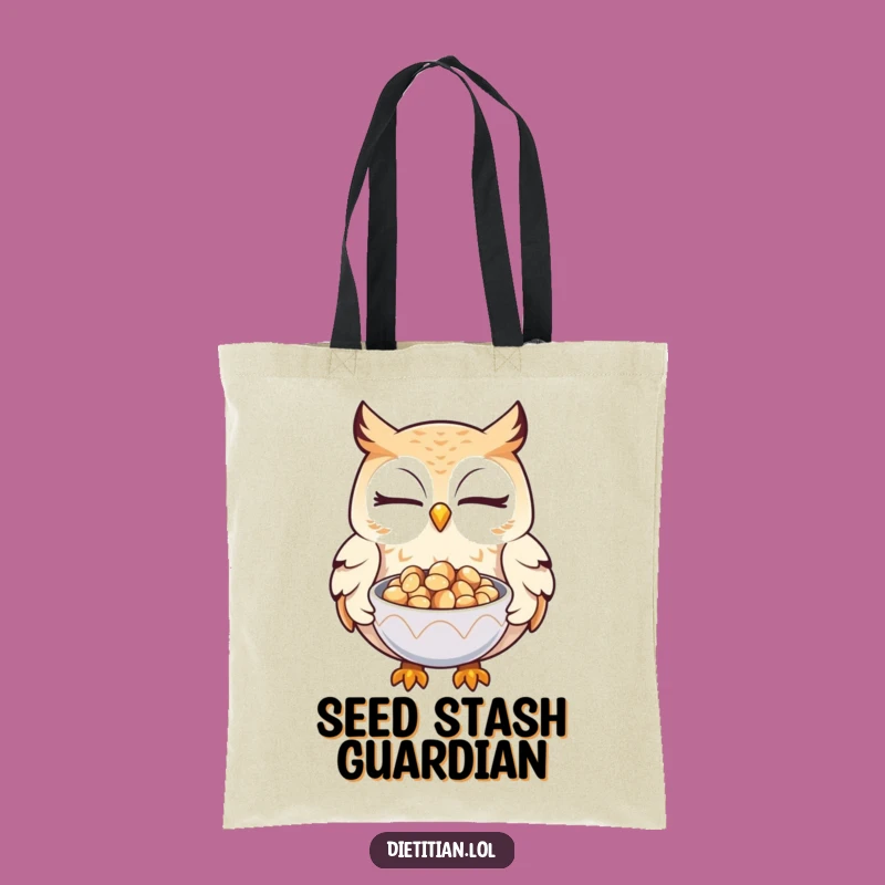 Funny Owl Seed Collector Tote: Carry Your Essentials with Wit